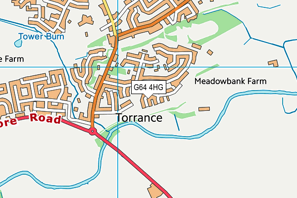 G64 4HG map - OS VectorMap District (Ordnance Survey)