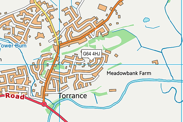 G64 4HJ map - OS VectorMap District (Ordnance Survey)