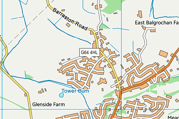 G64 4HL map - OS VectorMap District (Ordnance Survey)