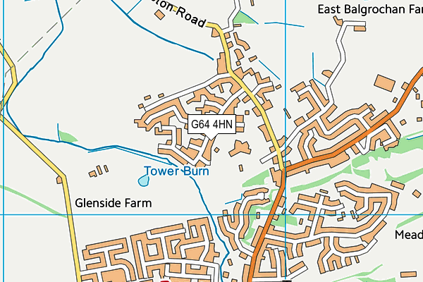 G64 4HN map - OS VectorMap District (Ordnance Survey)