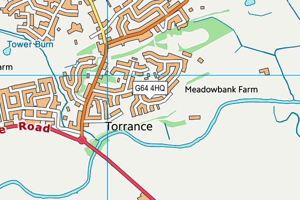 G64 4HQ map - OS VectorMap District (Ordnance Survey)