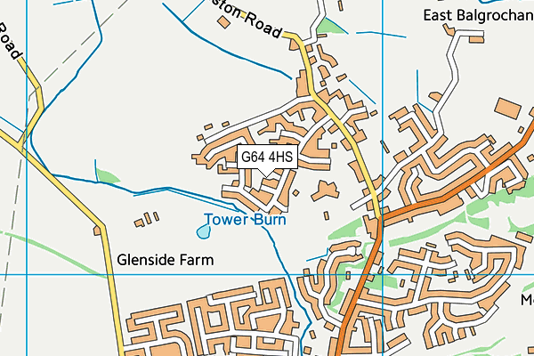 G64 4HS map - OS VectorMap District (Ordnance Survey)