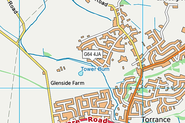 G64 4JA map - OS VectorMap District (Ordnance Survey)