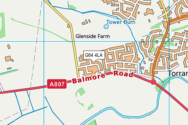 G64 4LA map - OS VectorMap District (Ordnance Survey)