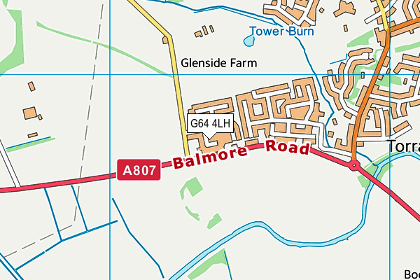 G64 4LH map - OS VectorMap District (Ordnance Survey)