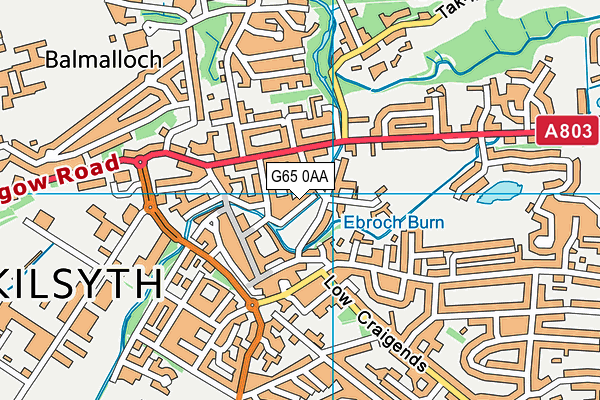 G65 0AA map - OS VectorMap District (Ordnance Survey)