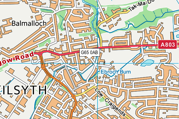 G65 0AB map - OS VectorMap District (Ordnance Survey)