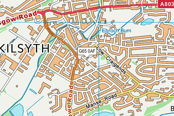 G65 0AF map - OS VectorMap District (Ordnance Survey)