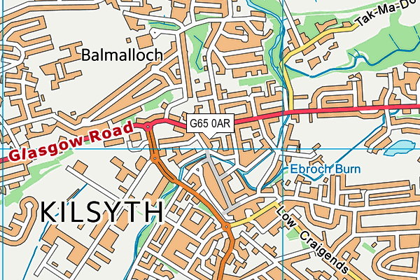 G65 0AR map - OS VectorMap District (Ordnance Survey)