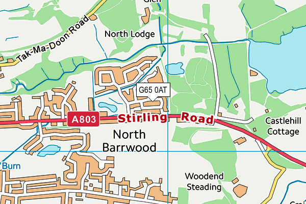 G65 0AT map - OS VectorMap District (Ordnance Survey)