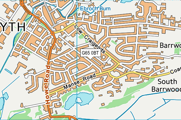 G65 0BT map - OS VectorMap District (Ordnance Survey)