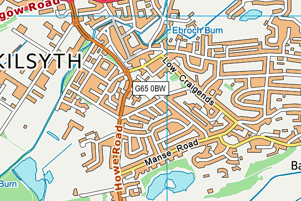 G65 0BW map - OS VectorMap District (Ordnance Survey)