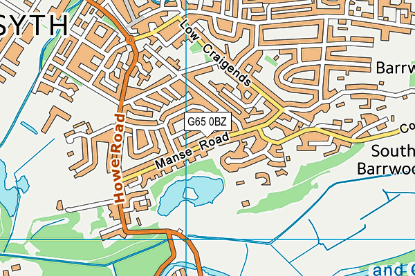 G65 0BZ map - OS VectorMap District (Ordnance Survey)