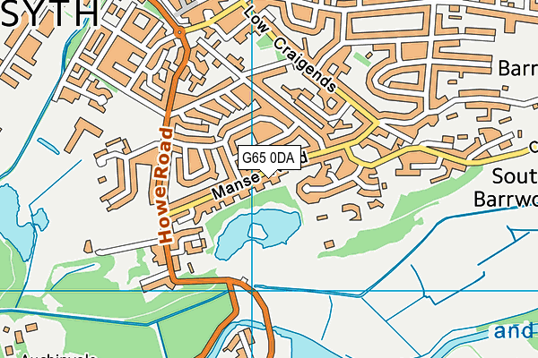 G65 0DA map - OS VectorMap District (Ordnance Survey)