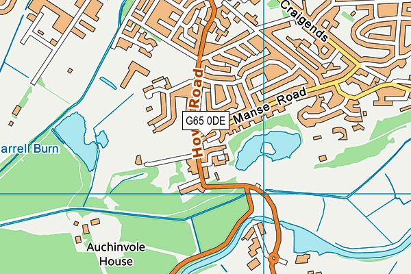 G65 0DE map - OS VectorMap District (Ordnance Survey)