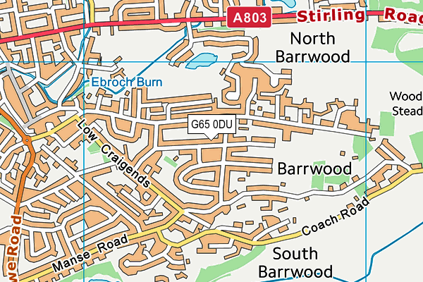 G65 0DU map - OS VectorMap District (Ordnance Survey)