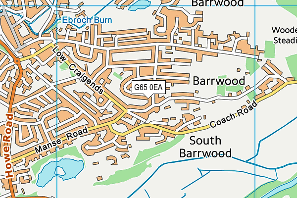 G65 0EA map - OS VectorMap District (Ordnance Survey)