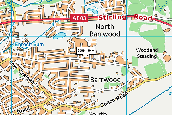 G65 0EE map - OS VectorMap District (Ordnance Survey)