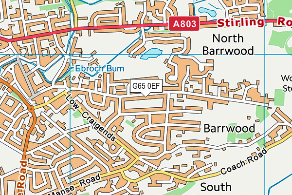 G65 0EF map - OS VectorMap District (Ordnance Survey)