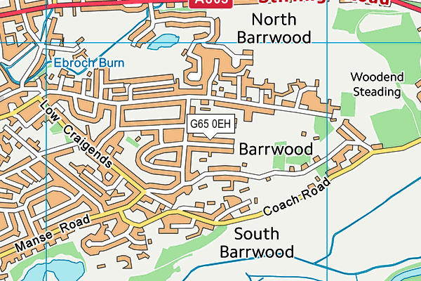 G65 0EH map - OS VectorMap District (Ordnance Survey)