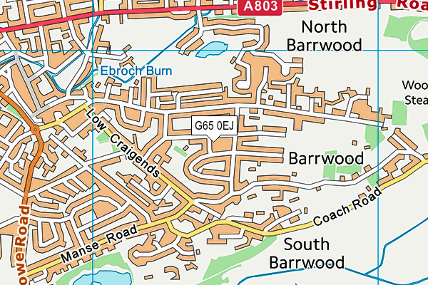 G65 0EJ map - OS VectorMap District (Ordnance Survey)