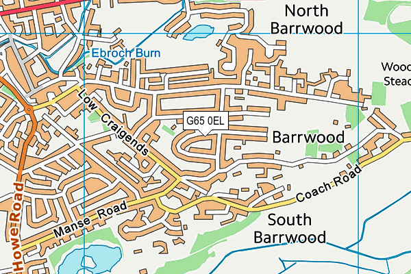 G65 0EL map - OS VectorMap District (Ordnance Survey)