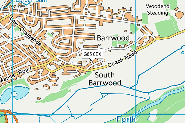 G65 0EX map - OS VectorMap District (Ordnance Survey)