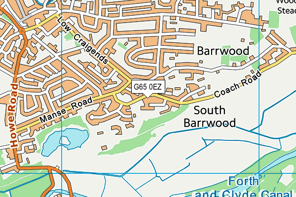 G65 0EZ map - OS VectorMap District (Ordnance Survey)