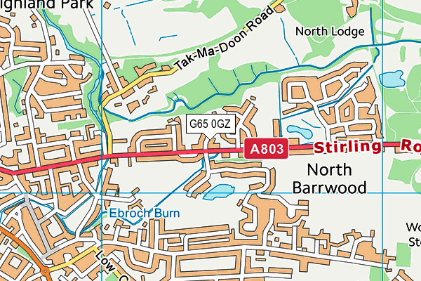 G65 0GZ map - OS VectorMap District (Ordnance Survey)