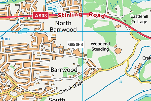 G65 0HB map - OS VectorMap District (Ordnance Survey)