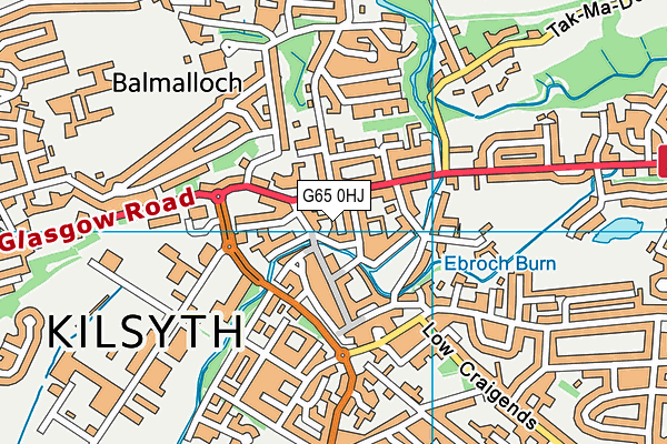 G65 0HJ map - OS VectorMap District (Ordnance Survey)