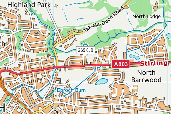 G65 0JB map - OS VectorMap District (Ordnance Survey)