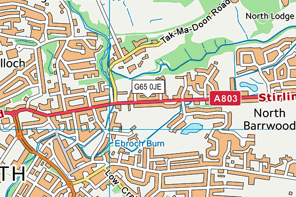 G65 0JE map - OS VectorMap District (Ordnance Survey)