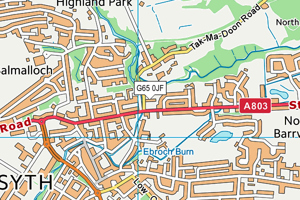 G65 0JF map - OS VectorMap District (Ordnance Survey)