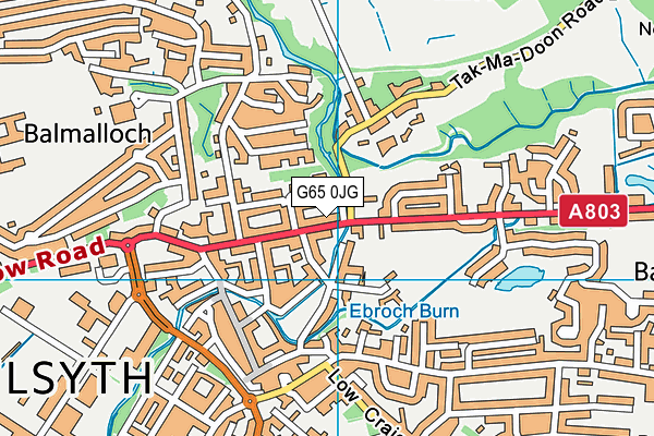 G65 0JG map - OS VectorMap District (Ordnance Survey)