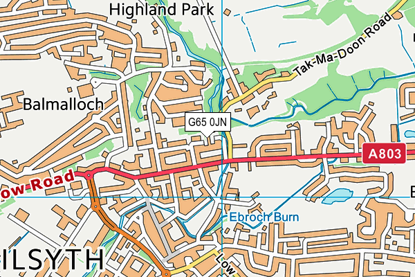 G65 0JN map - OS VectorMap District (Ordnance Survey)