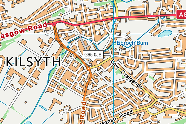 G65 0JS map - OS VectorMap District (Ordnance Survey)