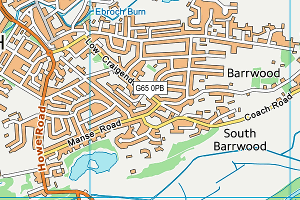 G65 0PB map - OS VectorMap District (Ordnance Survey)