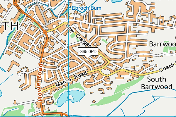 G65 0PD map - OS VectorMap District (Ordnance Survey)