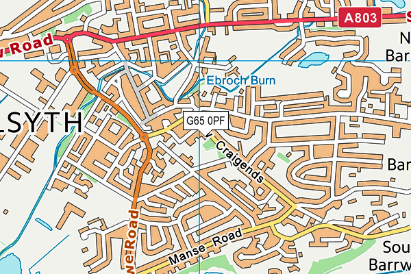 G65 0PF map - OS VectorMap District (Ordnance Survey)