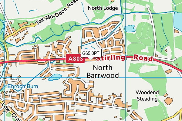 G65 0PT map - OS VectorMap District (Ordnance Survey)