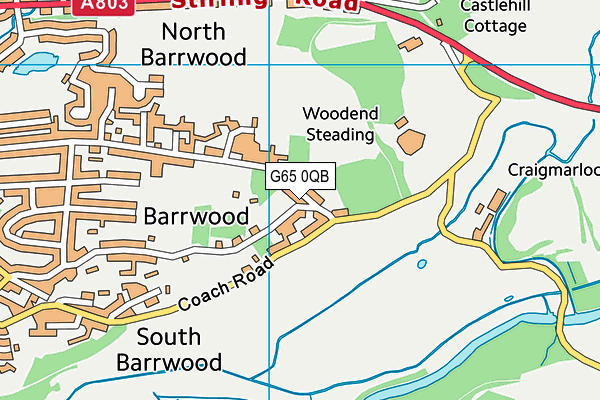 G65 0QB map - OS VectorMap District (Ordnance Survey)