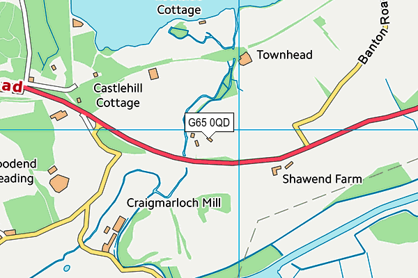 G65 0QD map - OS VectorMap District (Ordnance Survey)