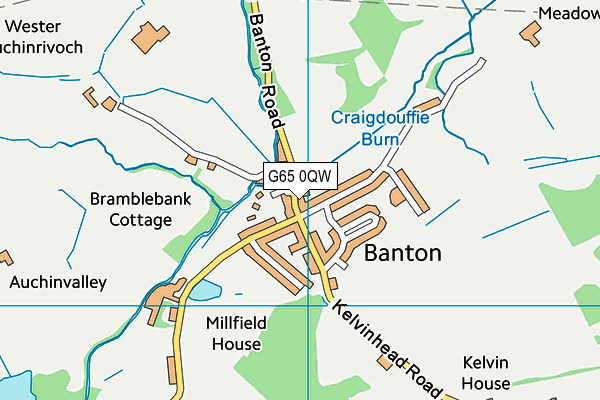 G65 0QW map - OS VectorMap District (Ordnance Survey)