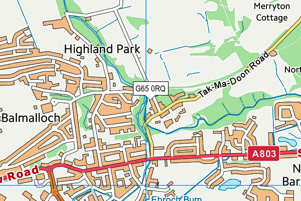 G65 0RQ map - OS VectorMap District (Ordnance Survey)