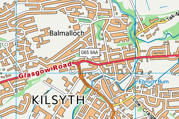 G65 9AA map - OS VectorMap District (Ordnance Survey)