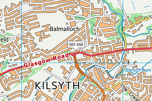 G65 9AB map - OS VectorMap District (Ordnance Survey)