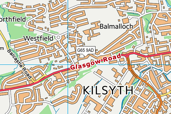 G65 9AD map - OS VectorMap District (Ordnance Survey)