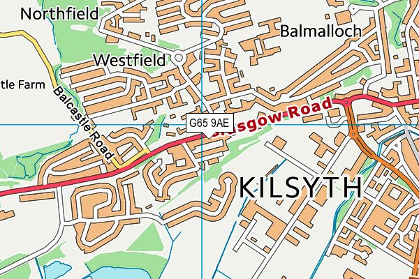 G65 9AE map - OS VectorMap District (Ordnance Survey)