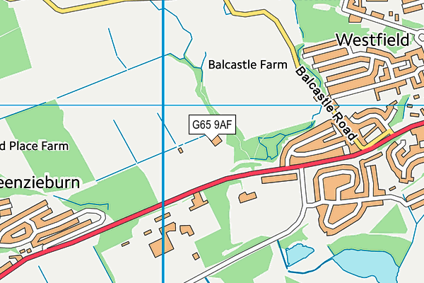 G65 9AF map - OS VectorMap District (Ordnance Survey)